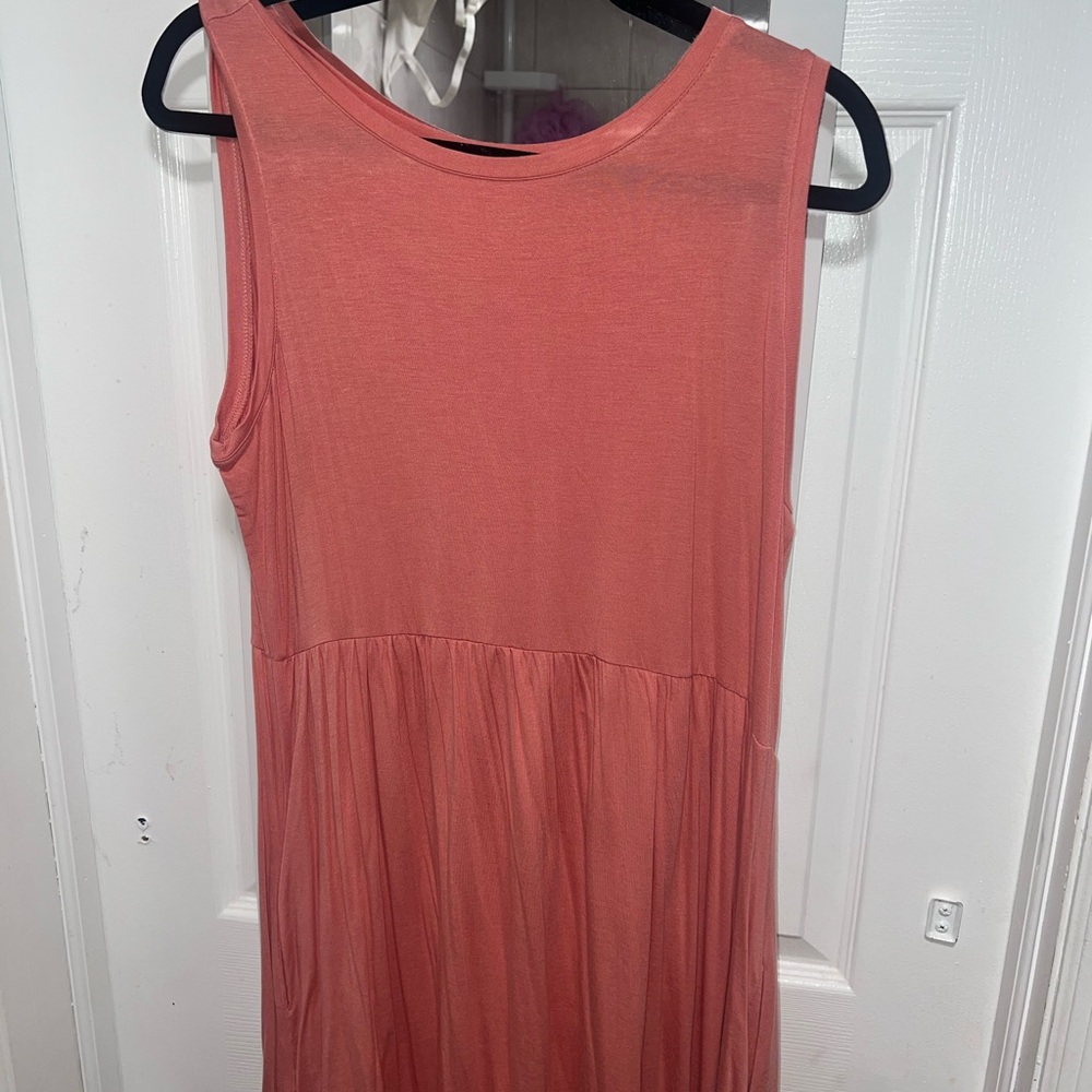 Sleeveless Coral Dress